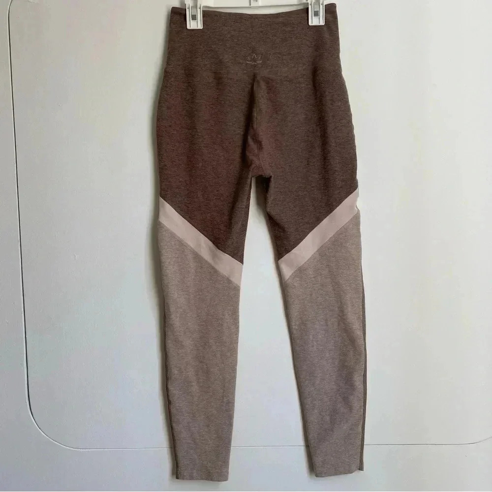Tri-Panel Spacedye High Waisted 7/8 Yoga Leggings XS - Picture 2 of 5